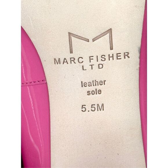 Marc Fisher Pumps Womens Size 5.5 Zala in Barbie Pink Leather Pointed Toe Heels - Picture 7 of 11